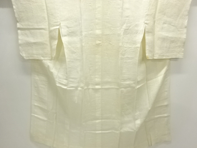 アンティーク　本麻透かし織　草花模様長襦袢